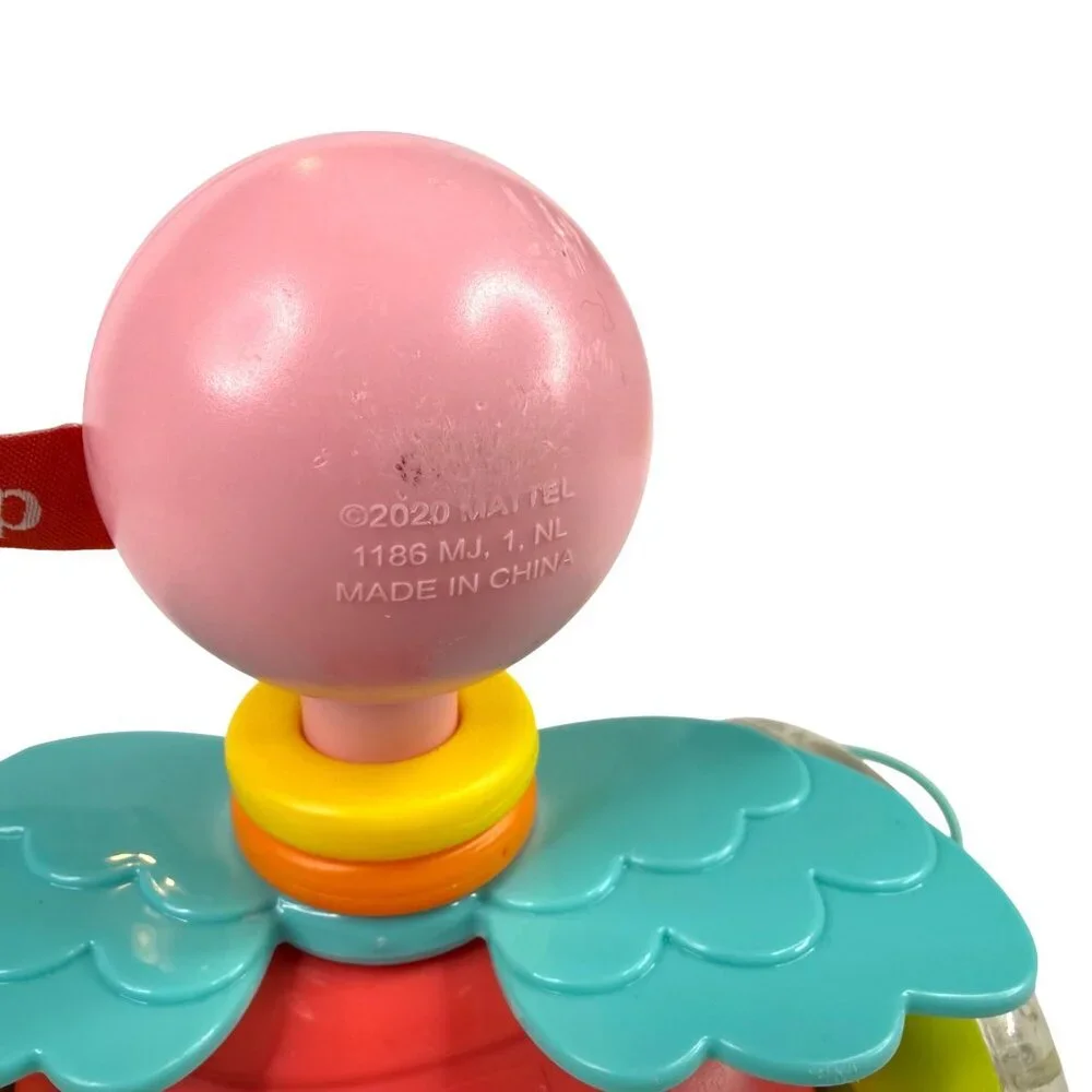 Fisher Price Paradise Pals Pull Along Flamingo Toddler Toy‎ Bead Filled Wheels